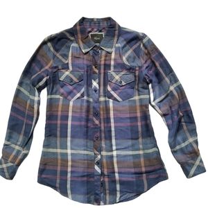Rails Plaid Button Down Shirt Top XS Purple Blue